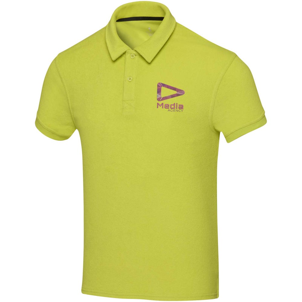 Polo Akoya unisexe en tissu éponge recyclé Citron vert