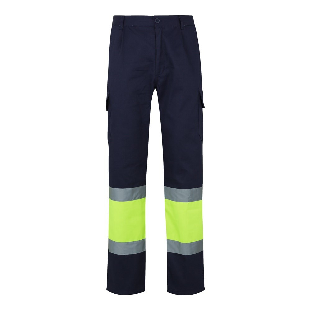 VL POSEIDON. Zweifarbige Twill-Hose mit mehreren Taschen (210 g/m²), aus Baumwolle (20%) und Polyest