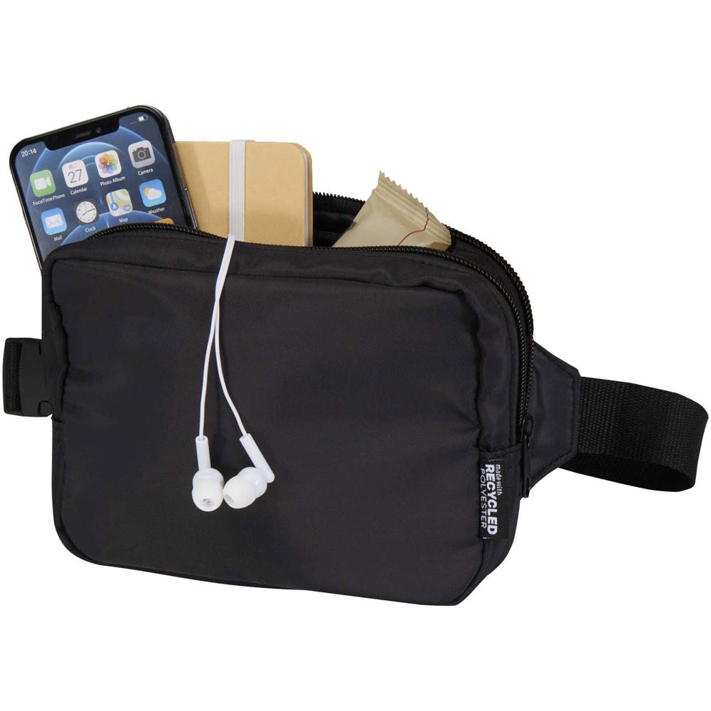 Trip Aware™ Recycelte Reisetasche mit Schultergurt 1 L schwarz