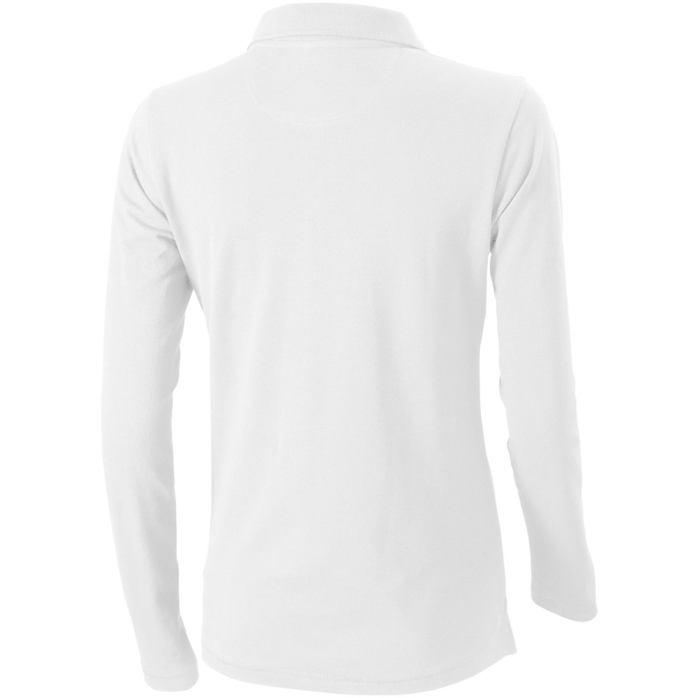 Oakville Langarm Poloshirt für Damen weiss