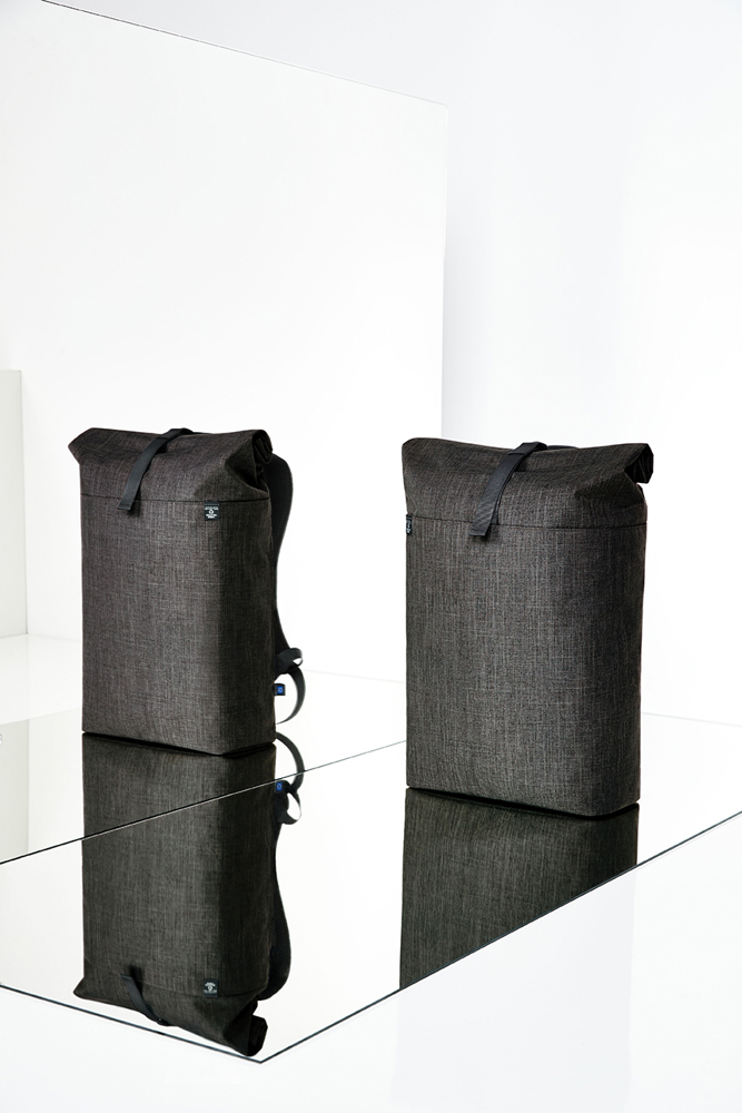 Notebook-Rollrucksack EUROPE schwarz meliert