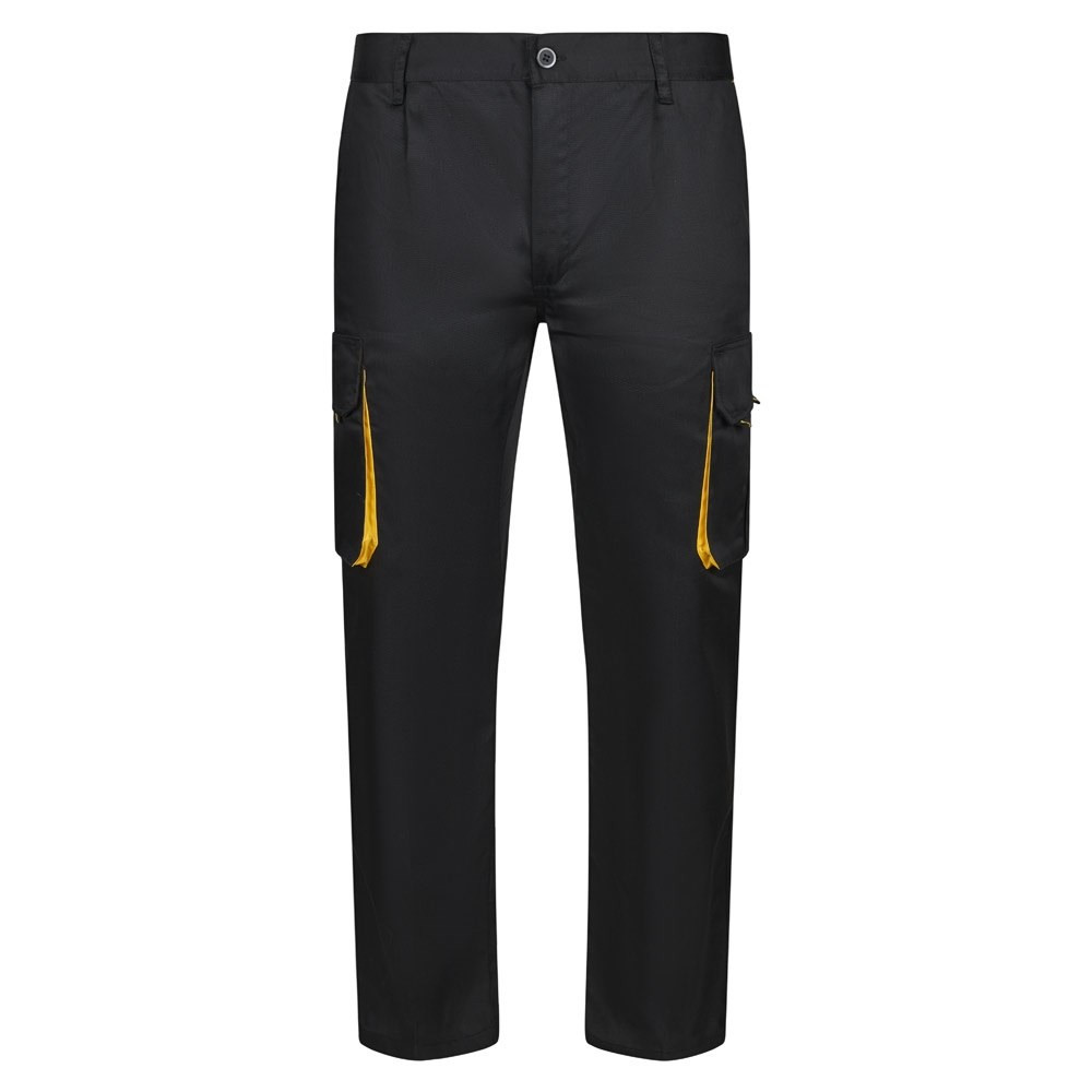 VL HYPNOS. Zweifarbige Twill-Hose mit mehreren Taschen (200 g/m²), aus Baumwolle (35 %) und Polyeste