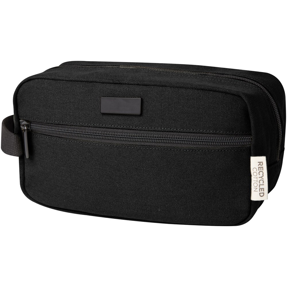Joey Kosmetiktasche aus GRS recyceltem Canvas 3,5 L Schwarz