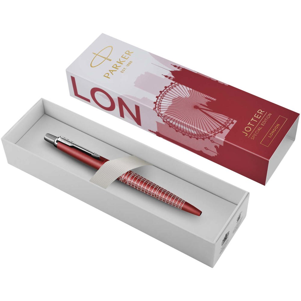 Stylo bille Parker Jotter SE Global Icons (encre bleue) Rouge
