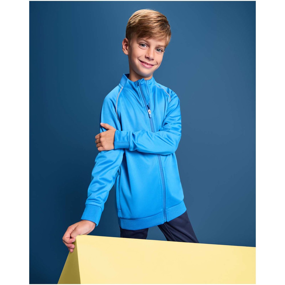 Valier Kinder Sweatshirt mit durchgehendem Reissverschluss fluorrosa