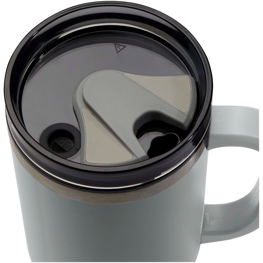 Mug isotherme Melbourne 1200 ml certifié RCS avec paille Gris
