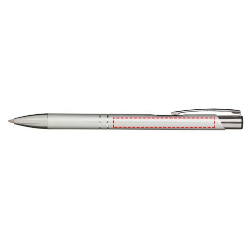 Moneta Druckkugelschreiber aus Aluminium (blaue Mine) silber