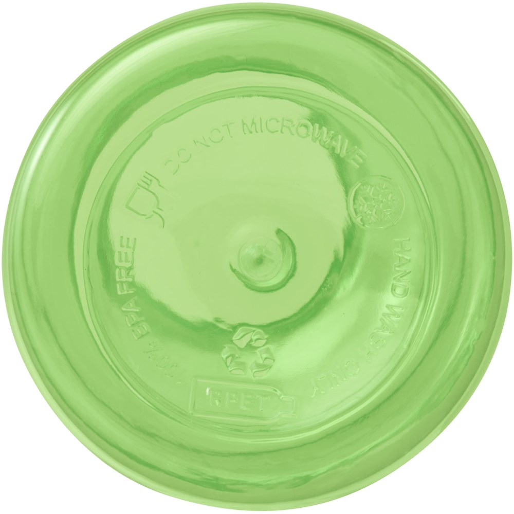 Bouteille d'eau Oregon de 400 ml en plastique recyclé avec mousqueton Vert