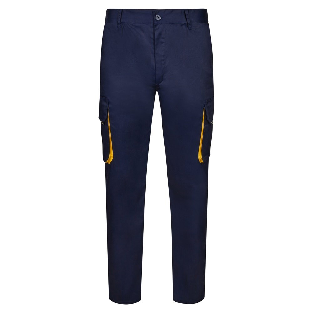 VL HYPNOS. Zweifarbige Twill-Hose mit mehreren Taschen (200 g/m²), aus Baumwolle (35 %) und Polyeste