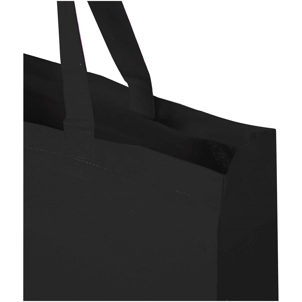 Odessa 220 g/m² Baumwoll Tragetasche aus GRS recycelter Baumwolle 40L schwarz