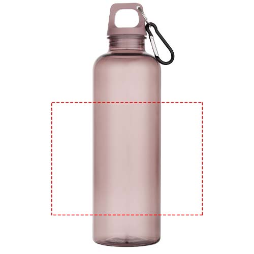 Bouteille d’eau Oregon de 750 ml en plastique recyclé certifié RCS avec mousqueton Rose poudré