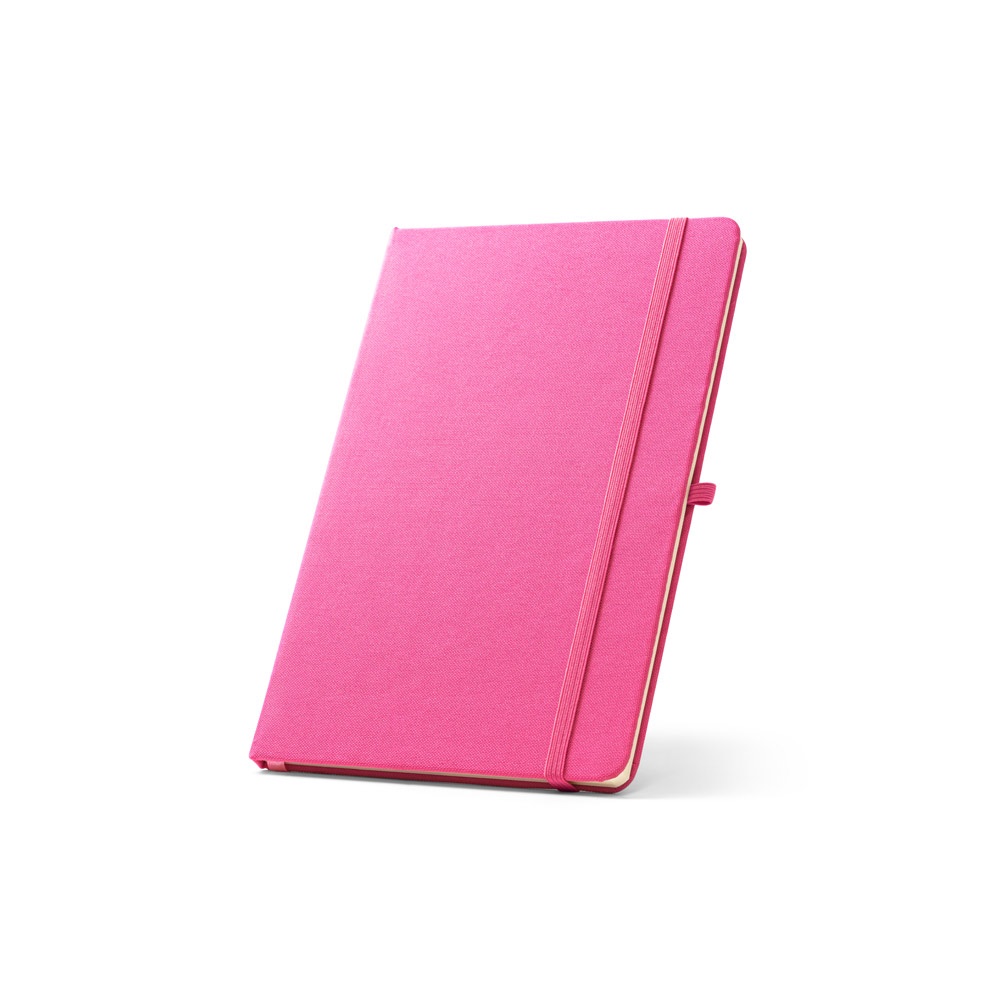 ANNE A5 Notizbuch aus recyceltem Polyester (100% rPET) mit linierten Seiten Rosa