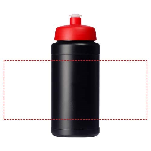 Baseline® Plus 500 ml Sportflasche rot, schwarz