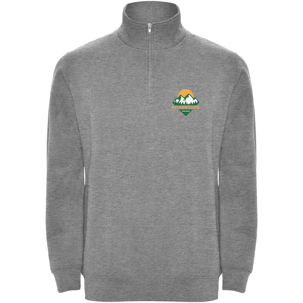 Pull zippé Aneto avec fermeture quart de zip Marl Grey