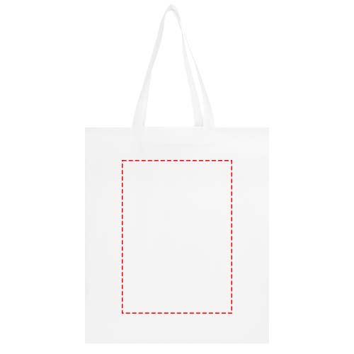 Sac shopping à soufflets EcoSeal non tissé recyclé et certifié GRS de 12 L Blanc