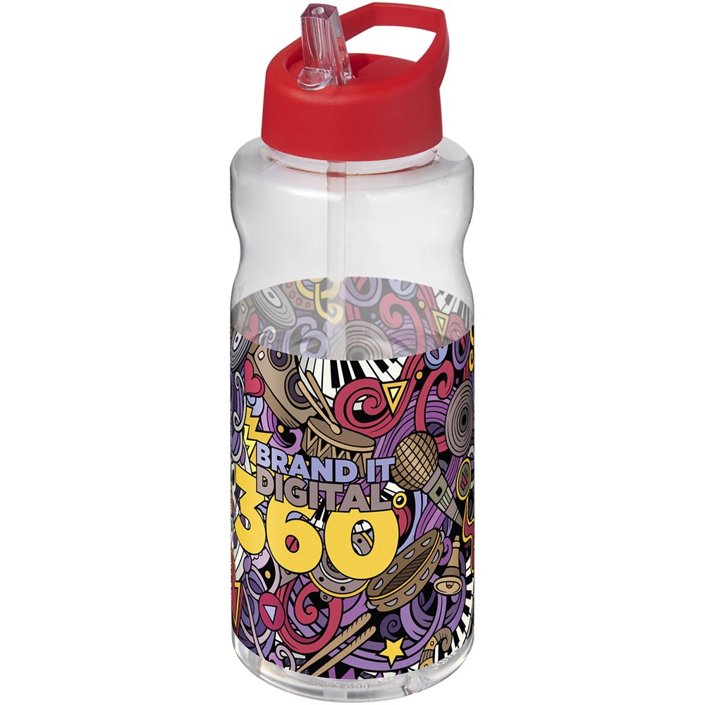 H2O Active® Big Base 1L Sportflasche mit Ausgussdeckel rot