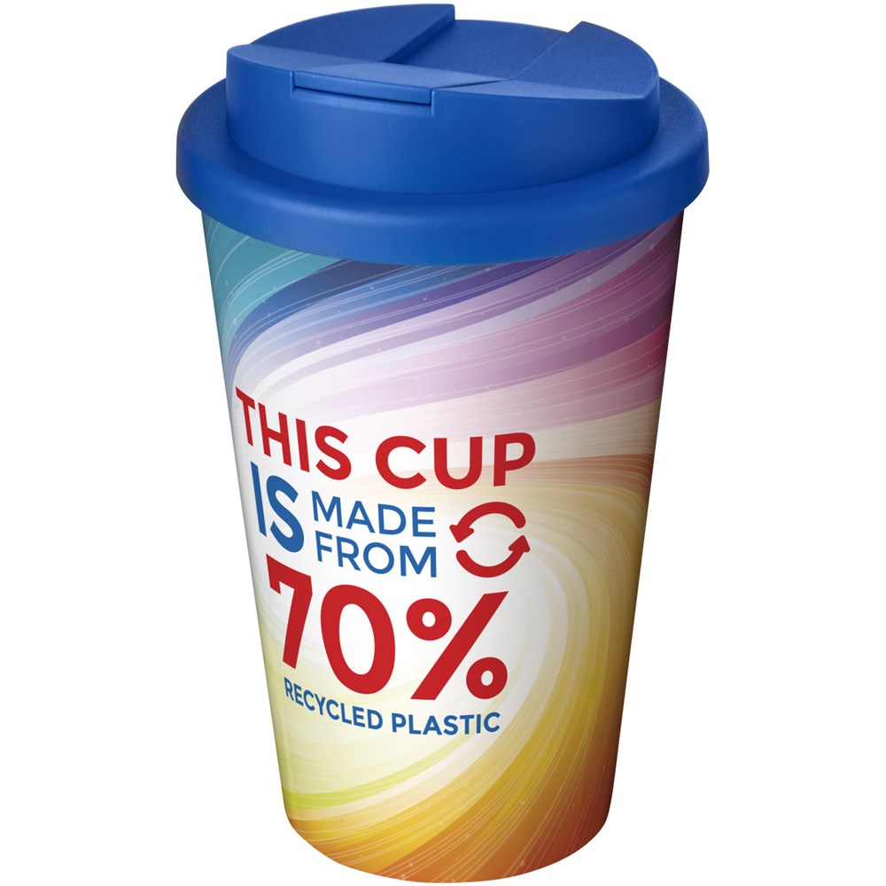 Brite-Americano® Eco 350 ml Isolierbecher mit auslaufsicherem Deckel mittelblau