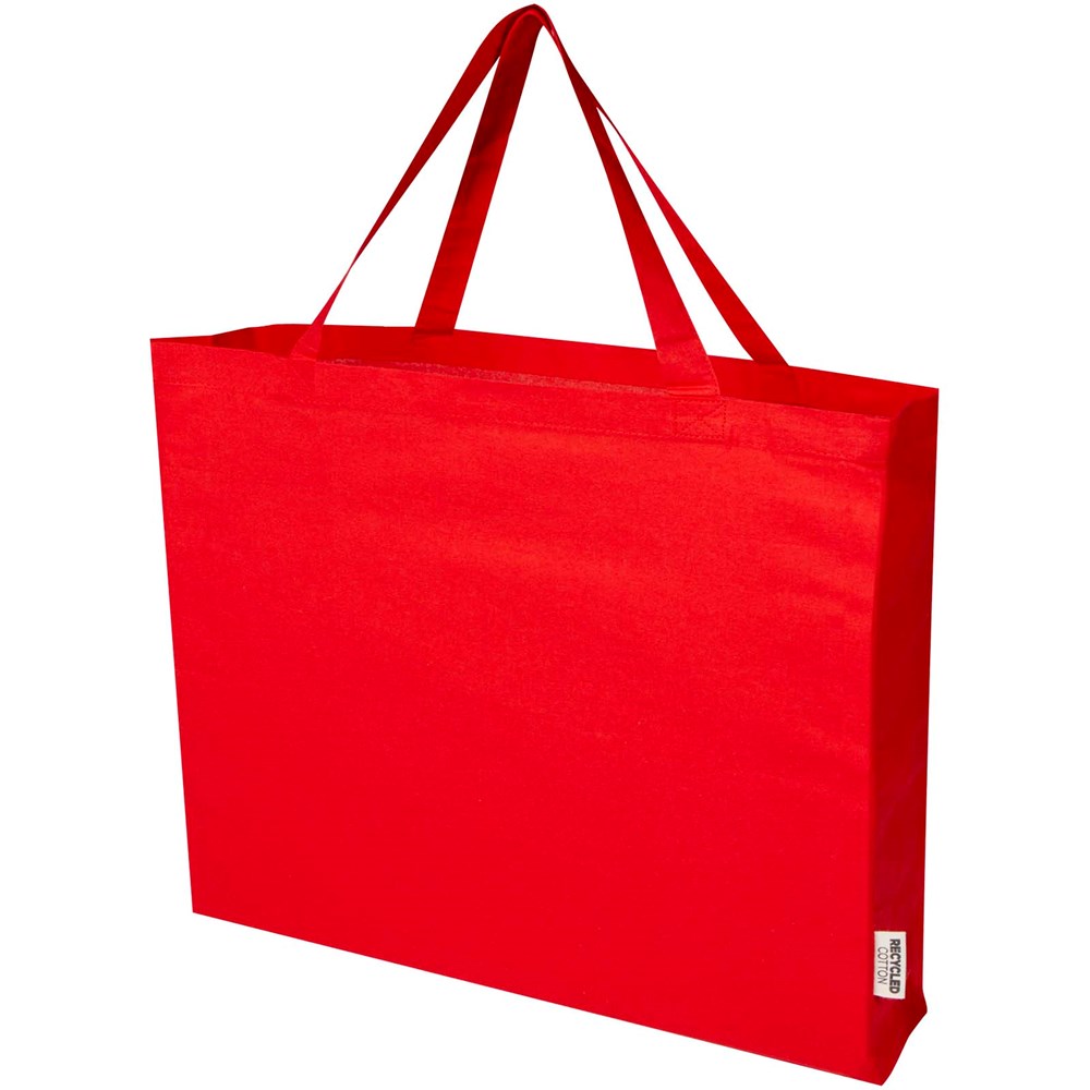 Odessa 220 g/m² Baumwoll Tragetasche aus GRS recycelter Baumwolle 40L rot
