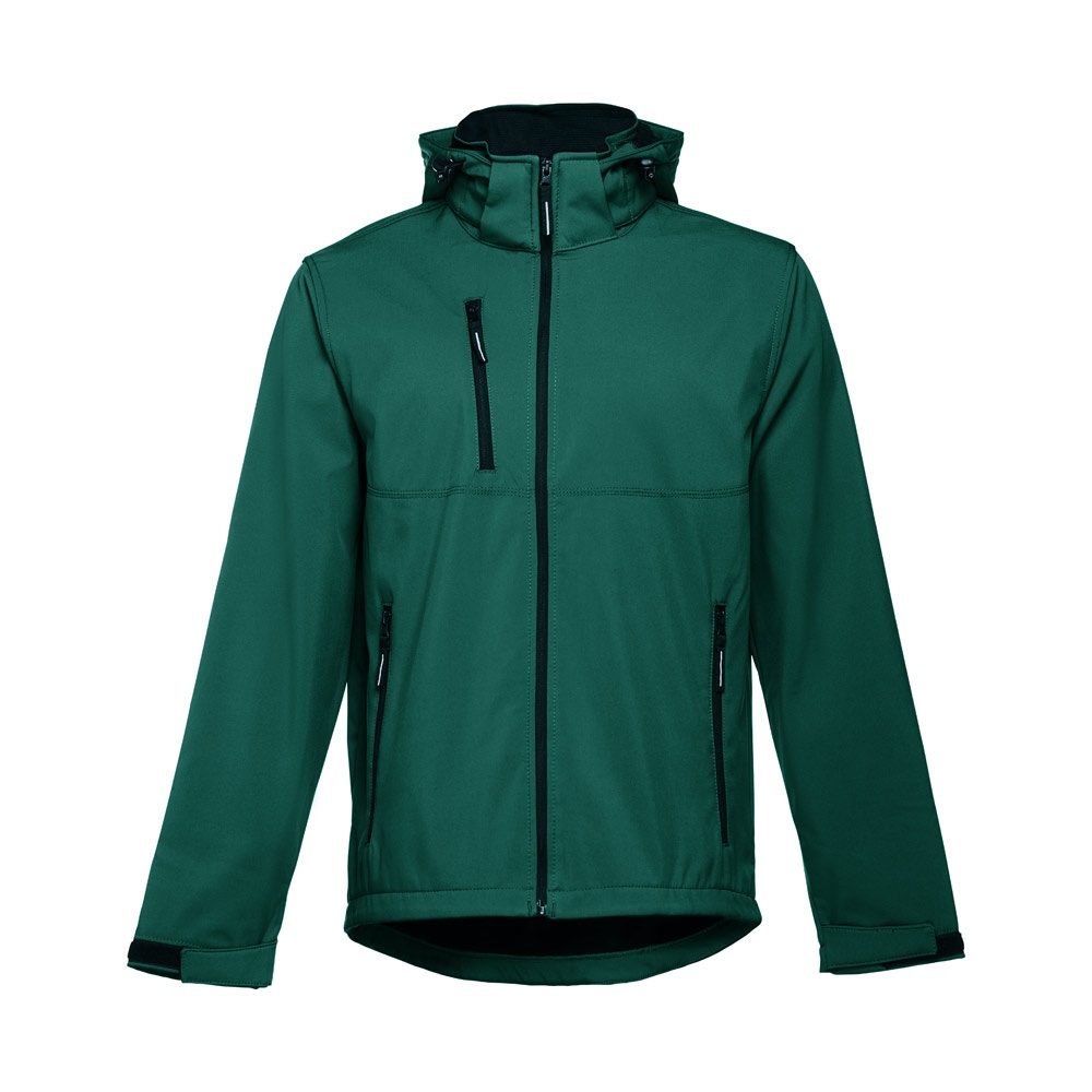 THC ZAGREB Herren-Softshell-Jacke aus Polyester und Elastan dunkelgrün