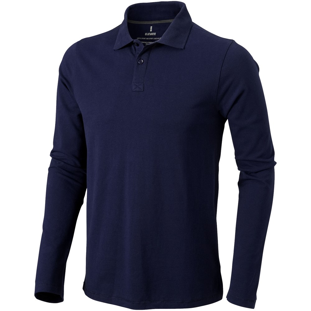 Oakville Langarm Poloshirt für Herren navy