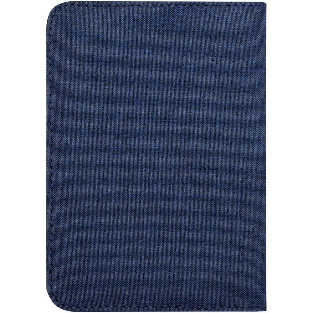Porte-passeport RFID Ross en rPET certifié GRS Bleu cobalt