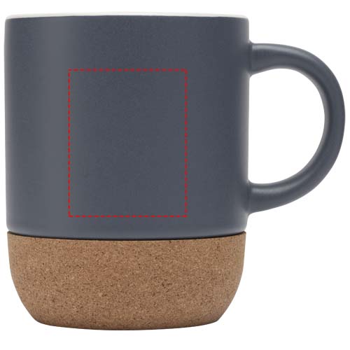 Mug Billie en céramique de 300 ml avec détails en liège et finition matte Bleu glacier