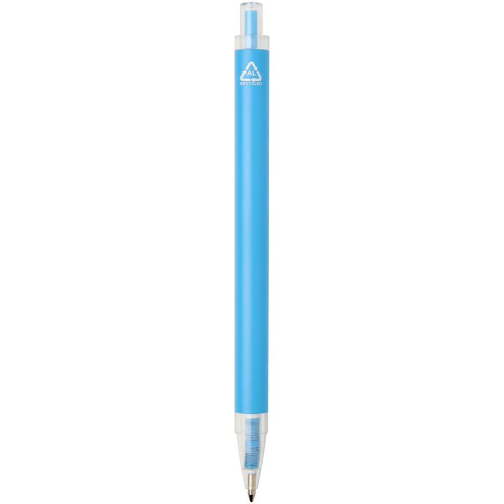 Stylo à bille Spectrum en aluminium recyclé (encre bleue) bleu clair