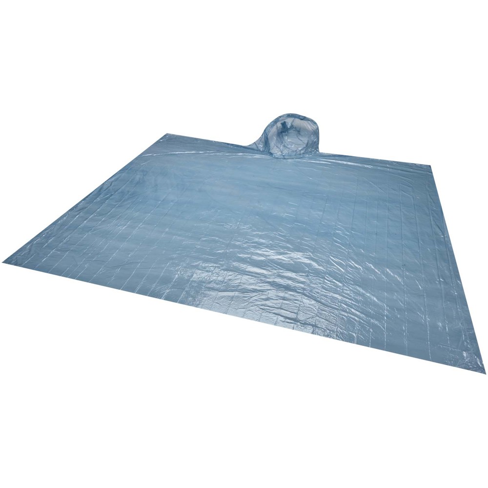 Fog Poncho in rundem Kunststoffbehälter mit Karabinerhaken royalblau