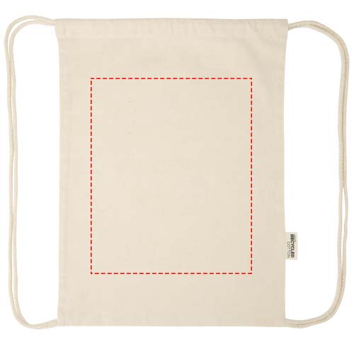 Sac Peru Blend de 5 L avec cordon en coton recyclé 180 g/m2 certifié GRS Naturel