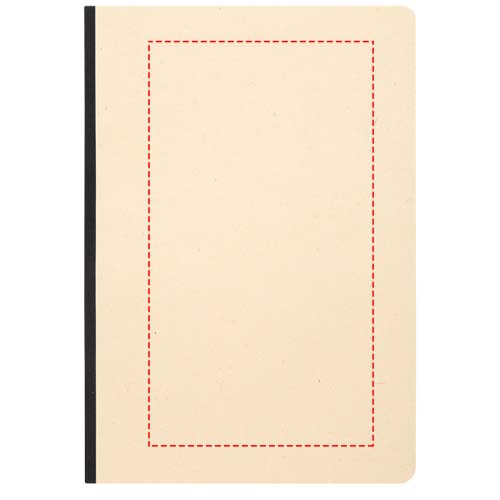 Carnet A5 Liliana à couverture souple en canne à sucre et RPET Noir