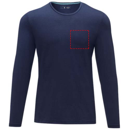 T-shirt bio manches longues homme Ponoka Marine