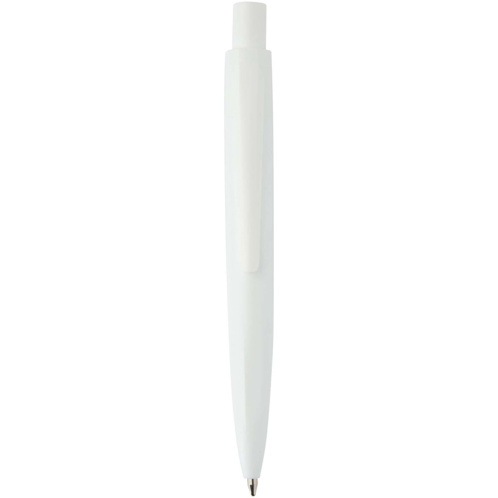 Mini-stylo à bille Ramin en plastique recyclé (encre bleue) blanc