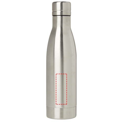 Bouteille isotherme Vasa en acier inoxydable recyclé certifié RCS de 500 ml avec isolation par le vide et couche de cuivre Argent