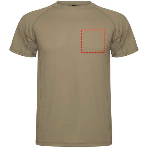 T-shirt sport Montecarlo maille piquée à manches courtes pour homme Dark Sand