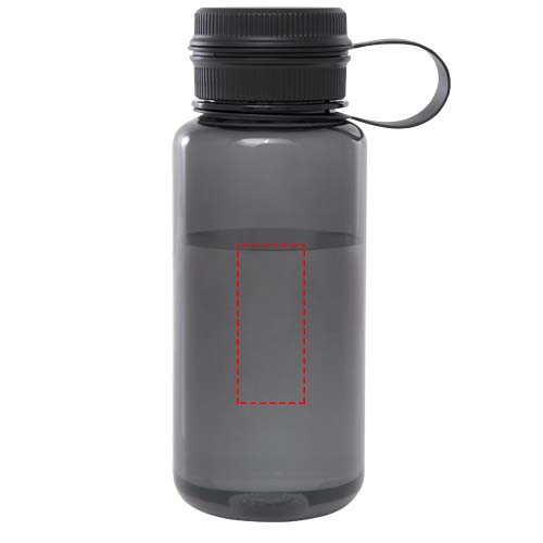 Bouteille sport Ryder de 900 ml en RPET certifié RCS avec couvercle multifonctions Noir