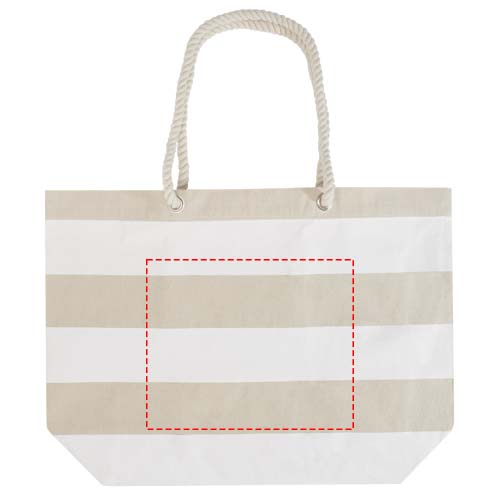 Florida 270 g/m² Strandtragetasche aus recyceltem GRS-Material natur, weiss