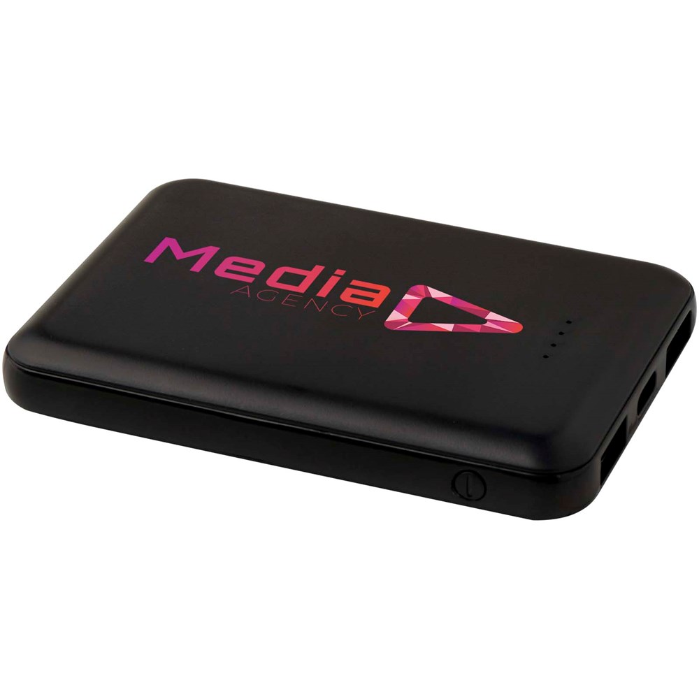 Asama 5000 mAh Typ-C Powerbank aus recyceltem Kunststoff schwarz