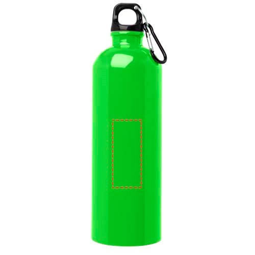 Bouteille d'eau Oregon de 750 ml simple paroi en acier recyclé certifié RCS avec mousqueton Vert pomme