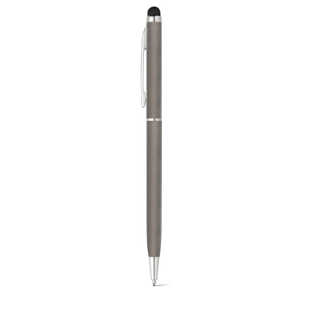 ZOE Stylo en aluminium avec mécanisme twist et embout tactile Gun metal