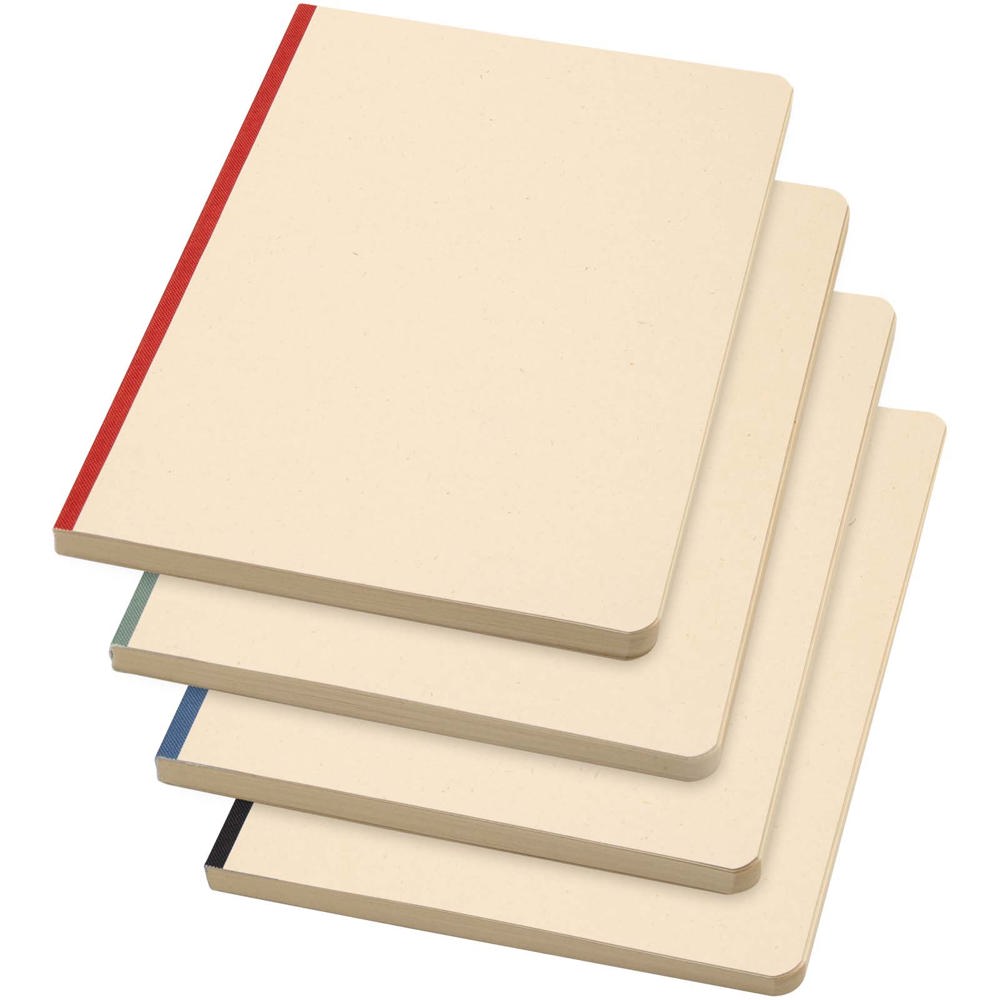 Carnet A5 Liliana à couverture souple en canne à sucre et RPET Noir
