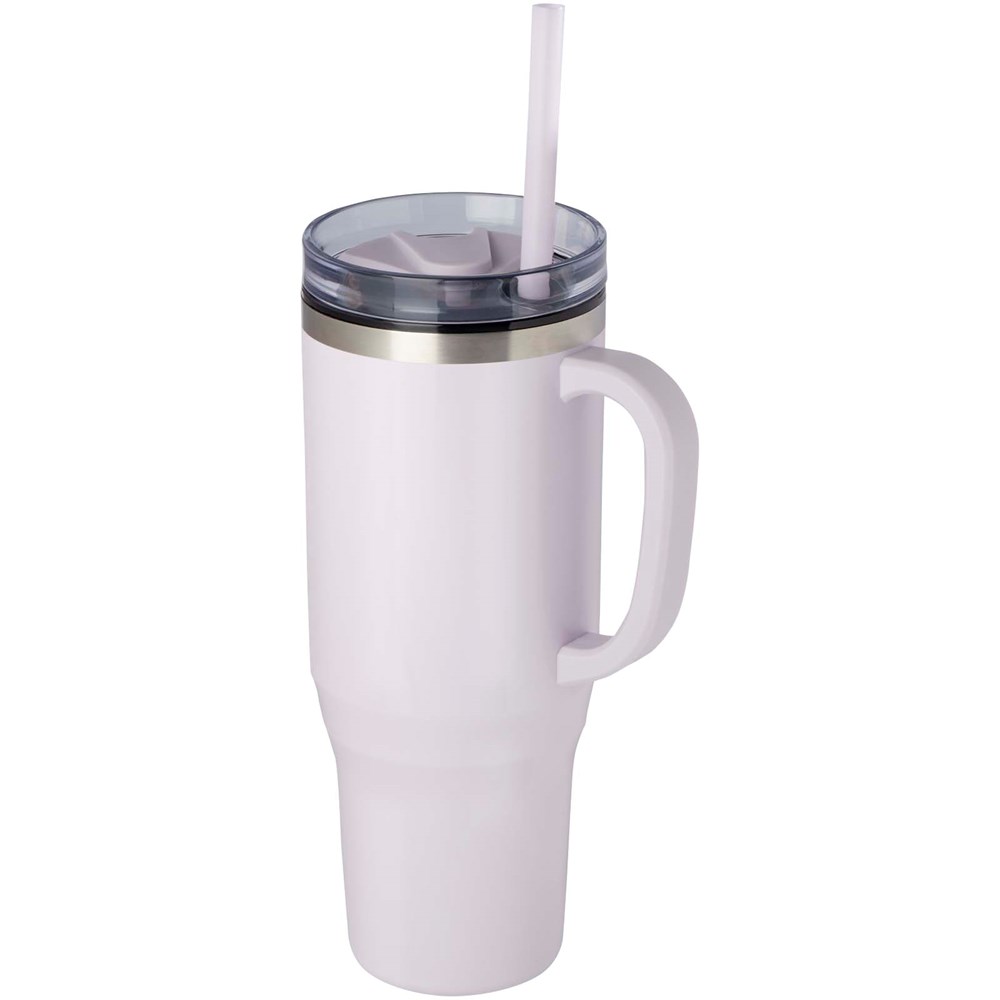 Mug isotherme Melbourne 1200 ml certifié RCS avec paille Lilas