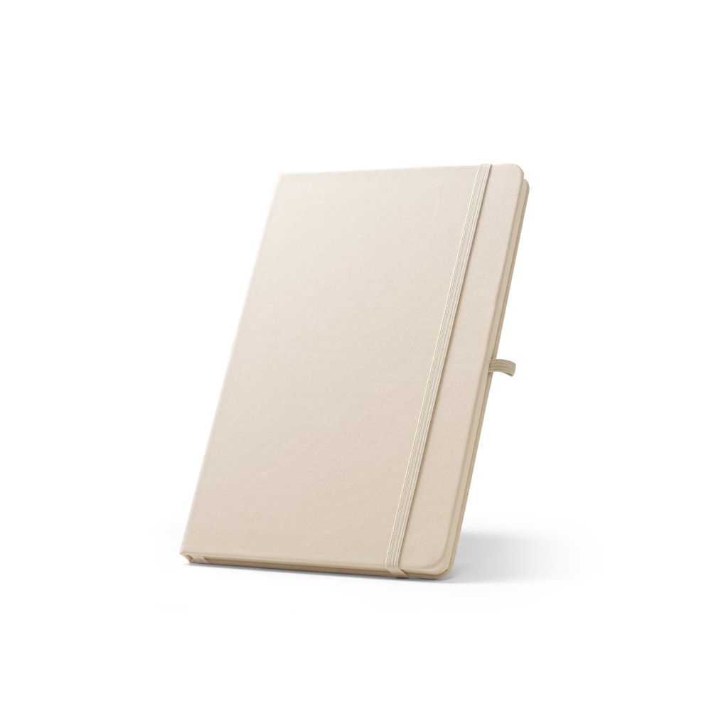 ANNE A5 Notizbuch aus recyceltem Polyester (100% rPET) mit linierten Seiten Pastellweiss
