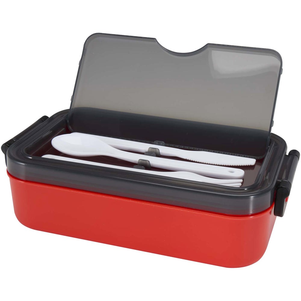 Snappy Lunchbox und Besteckset rot