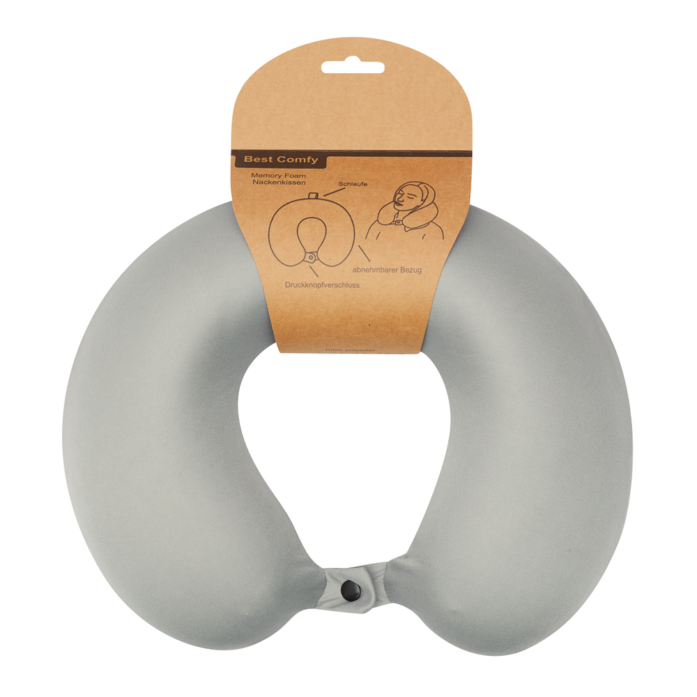 Nackenkissen Memory-Foam grau