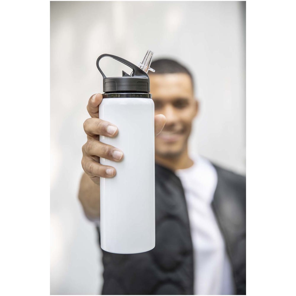 Fitz 800 ml RCS-zertifizierte, einwandige Trinkflasche aus recyceltem Edelstahl grau