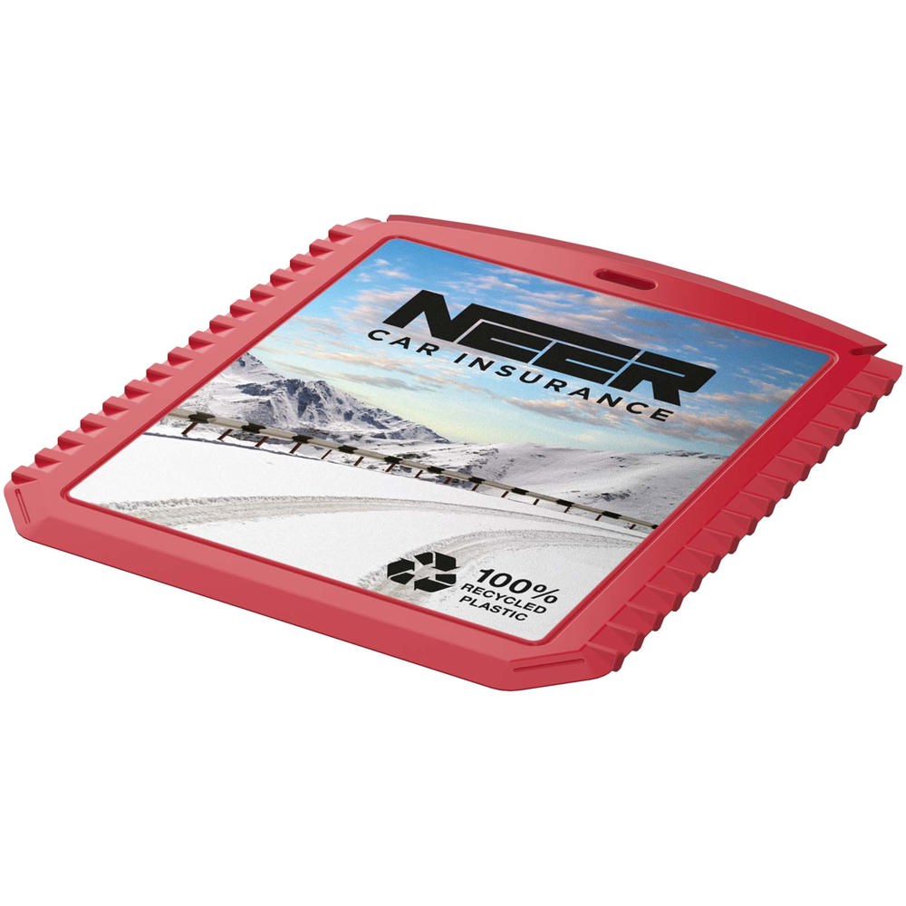 Grattoir à glace Thrym rectangulaire et en plastique recyclé Rouge