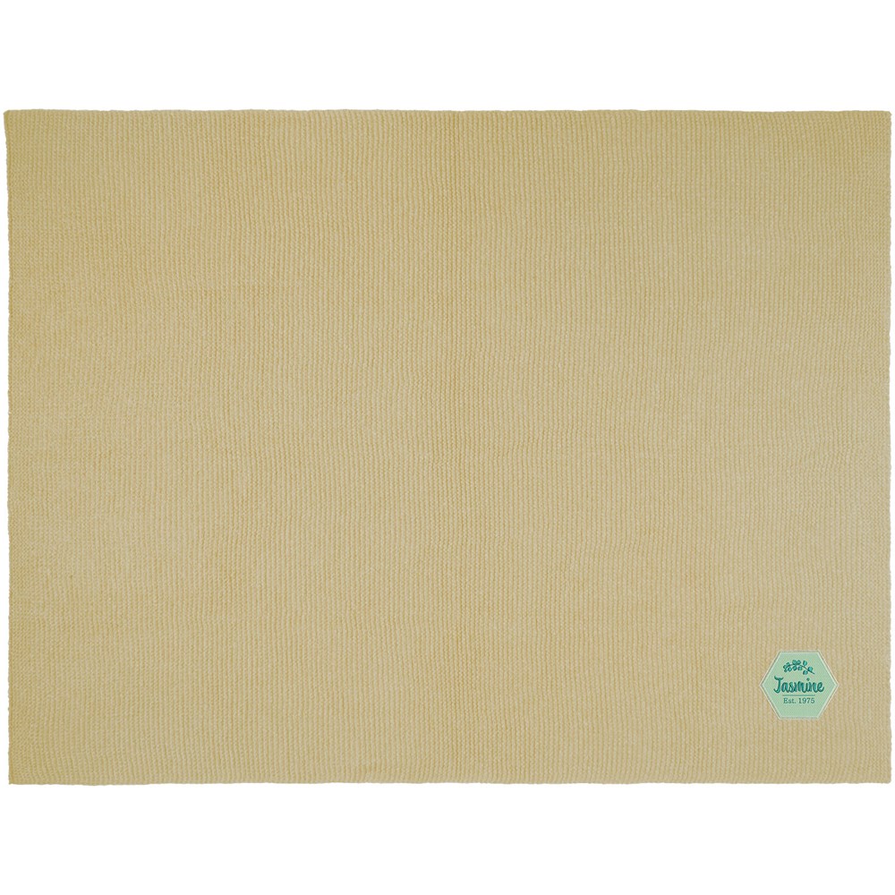 Couverture tricotée Suzy de 150 x 120 cm en polyester certifié GRS Beige