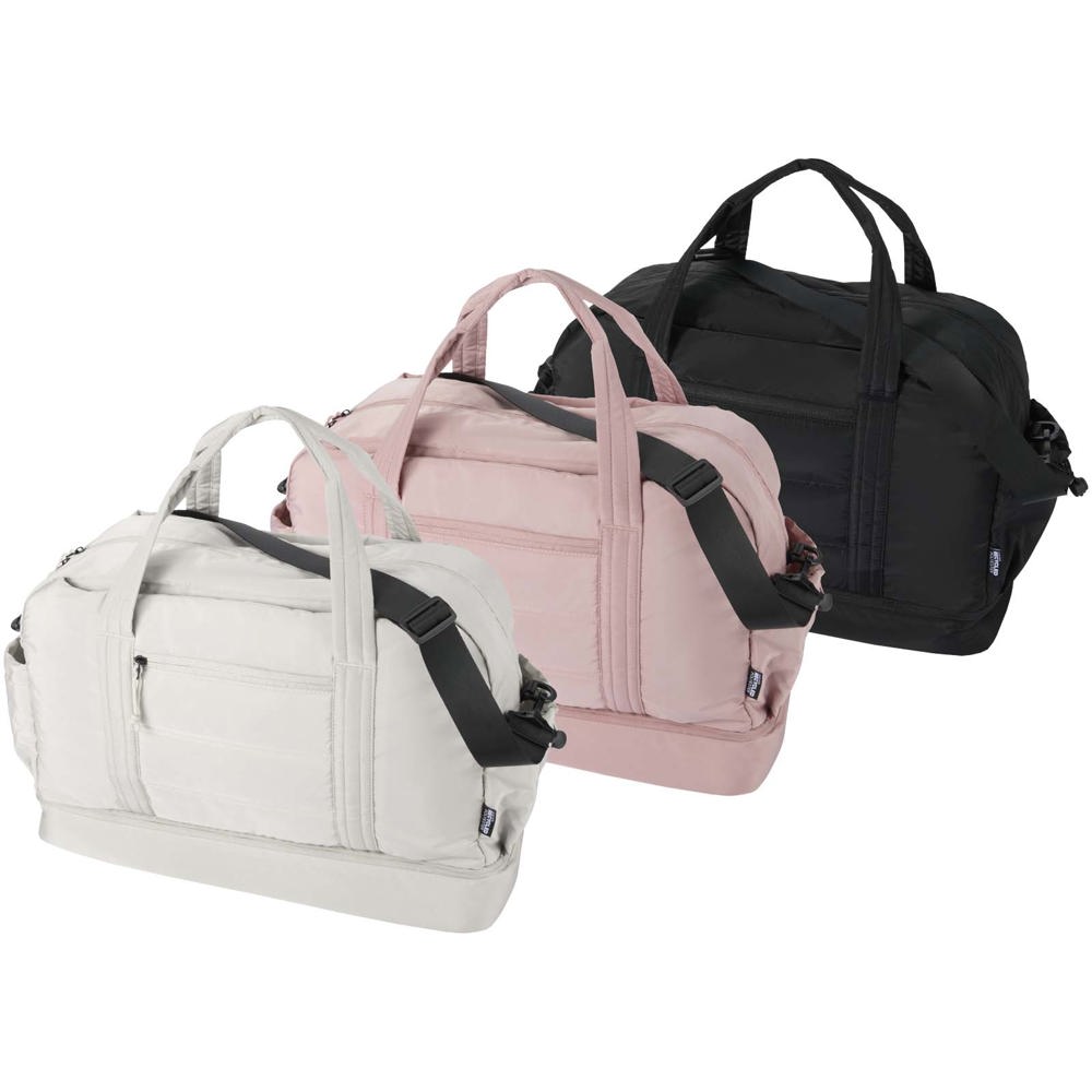 Sac de voyage Puffer recyclé certifié GRS avec fond isolé de 30 L Grès