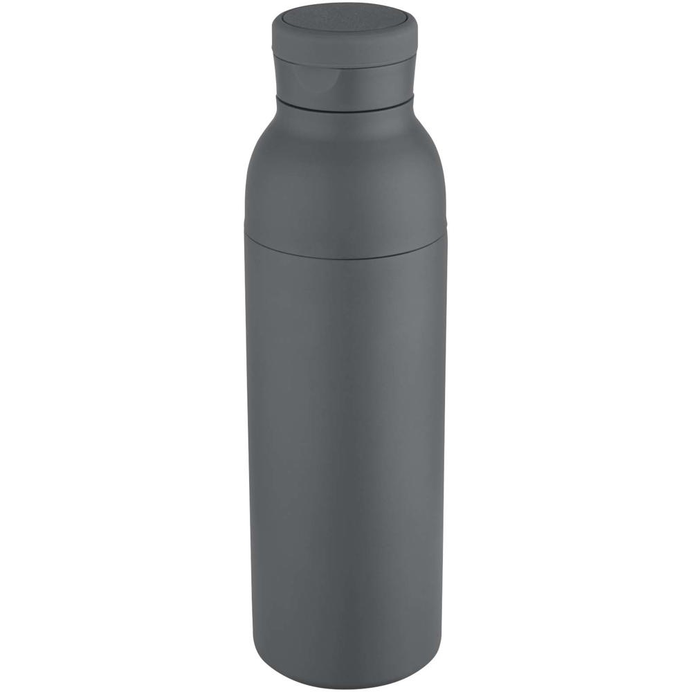 Bouteille avec isolation sous vide Illuminate double paroi de 650 ml en acier inoxydable recyclé certifié RCS Gris crépuscule