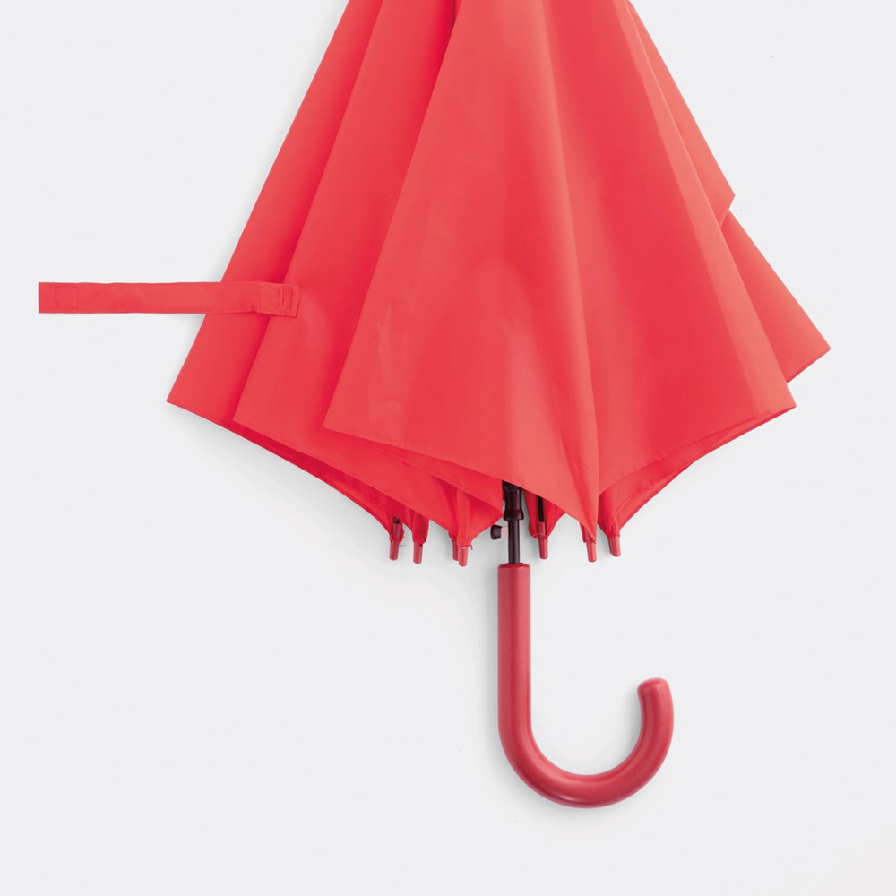 Parapluie canne automatique Poignée à crochet Rouge
